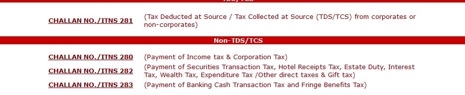 Advance tax payment