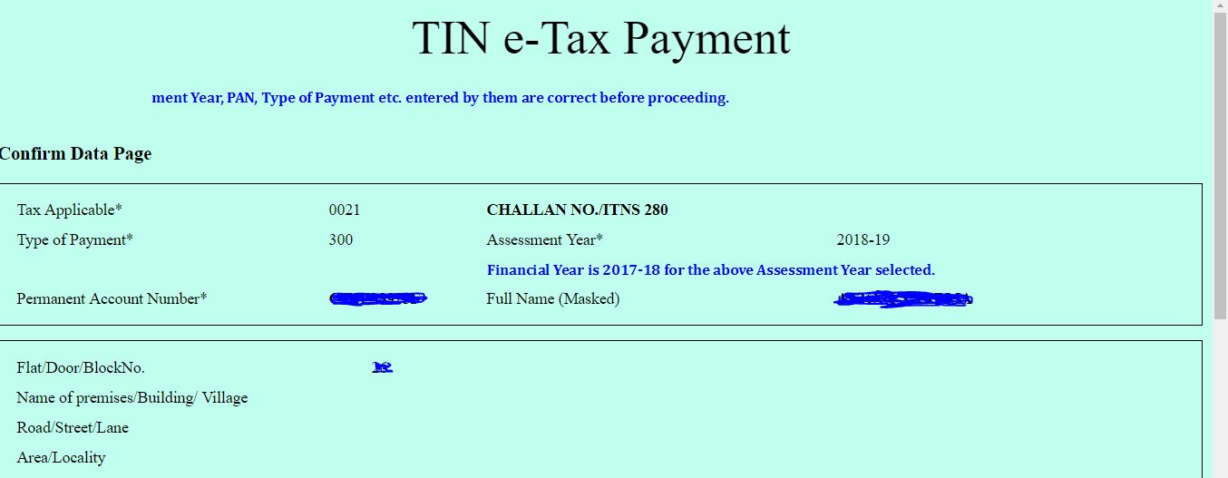 Self Assessment tax payment