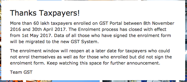 GST Migration closed login not opened