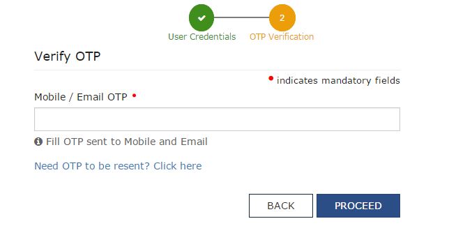 TRN OTP for GST registration