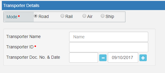 E-way bill transporter id